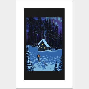 Snowshoe Moonlit Winter Wonderland. Posters and Art